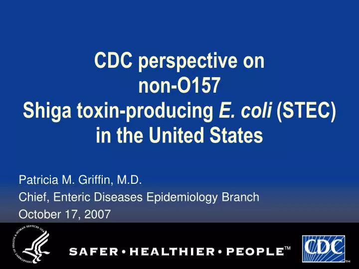 cdc perspective on non o157 shiga toxin producing e coli stec in the united states