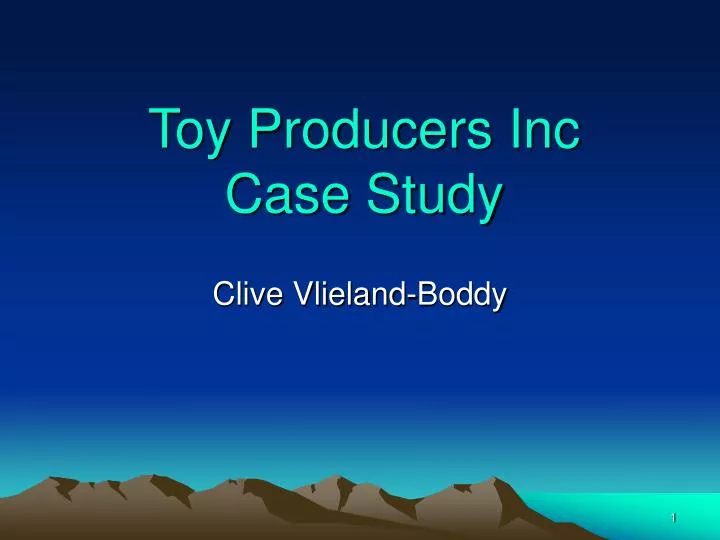 toy producers inc case study