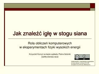 jak znale ig w stogu siana