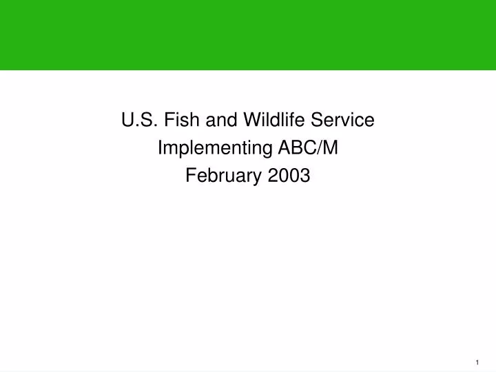 u s fish and wildlife service implementing abc m february 2003