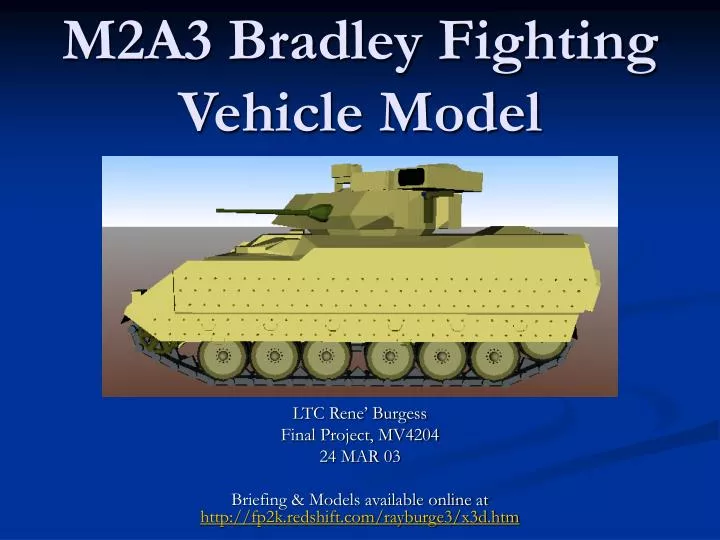 m2a3 bradley fighting vehicle model