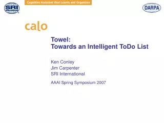 Towel: Towards an Intelligent ToDo List