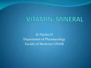 VITAMIN, MINERAL