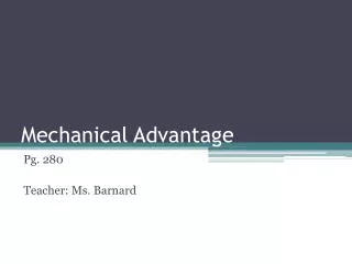 mechanical advantage
