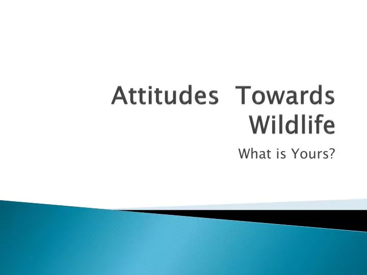 attitudes towards wildlife