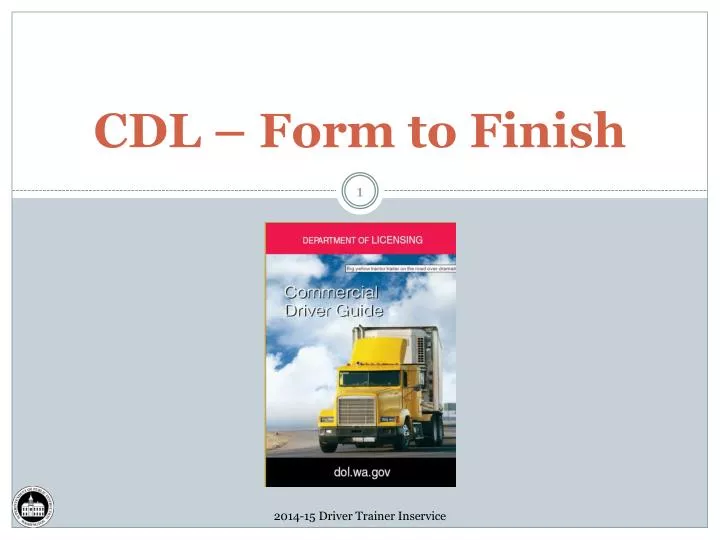 cdl form to finish