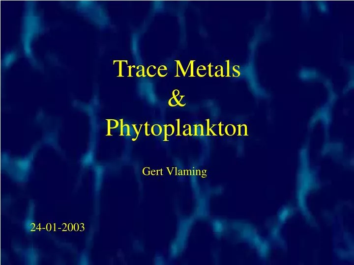 trace metals phytoplankton