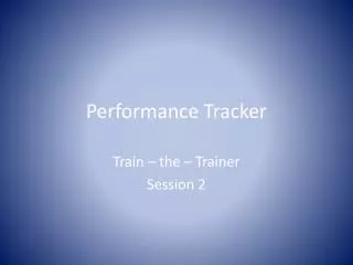 Performance Tracker