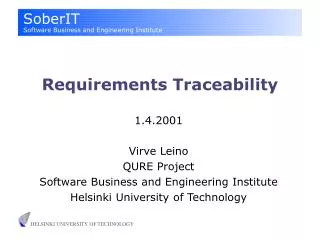 Requirements Traceability