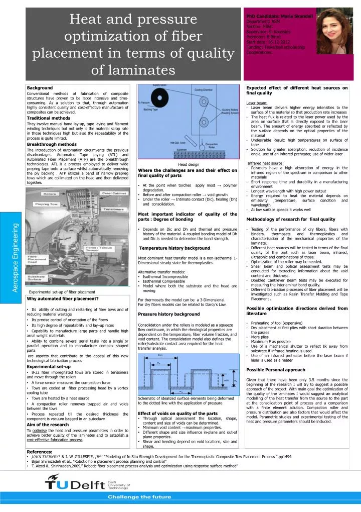 heat and pressure optimization of fiber placement in terms of quality of laminates