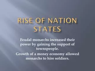 Rise of Nation States