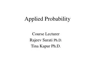 Applied Probability