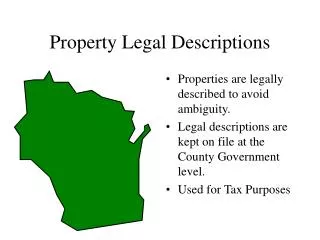 Property Legal Descriptions