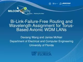 Bi-Link-Failure-Free Routing and Wavelength Assignment for Torus-Based Avionic WDM LANs