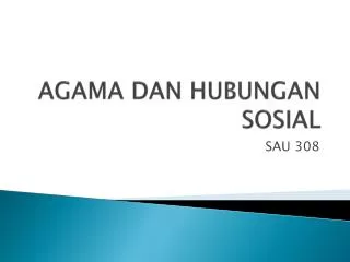 agama dan hubungan sosial