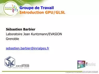 groupe de travail introduction gpu glsl