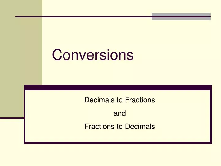 conversions