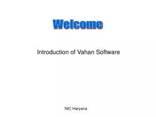 Introduction of Vahan Software