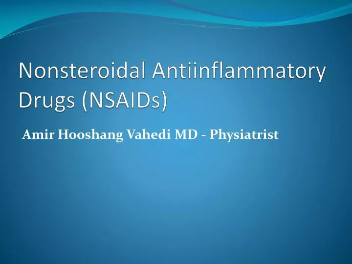 nonsteroidal antiinflammatory drugs nsaids