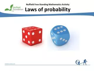 Nuffield Free-Standing Mathematics Activity Laws of probability
