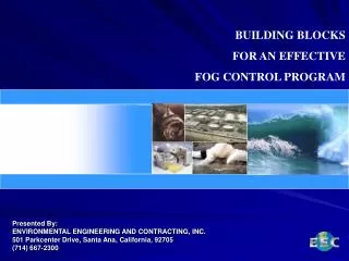 BUILDING BLOCKS FOR AN EFFECTIVE FOG CONTROL PROGRAM