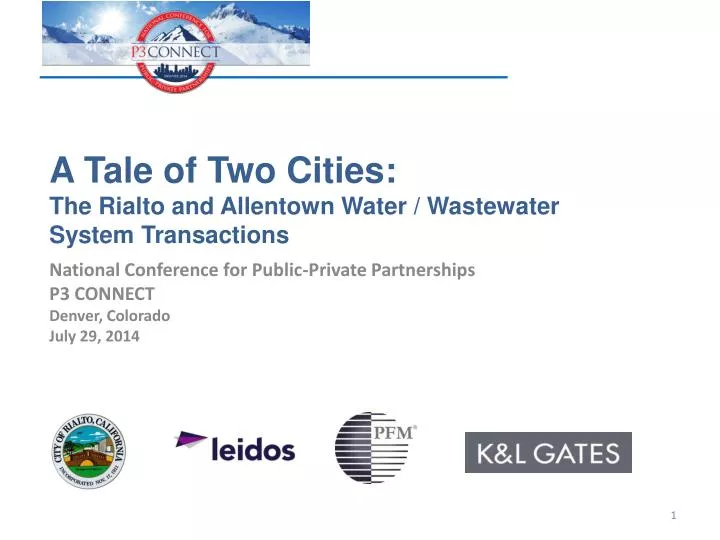 a tale of two cities the rialto and allentown water wastewater system transactions