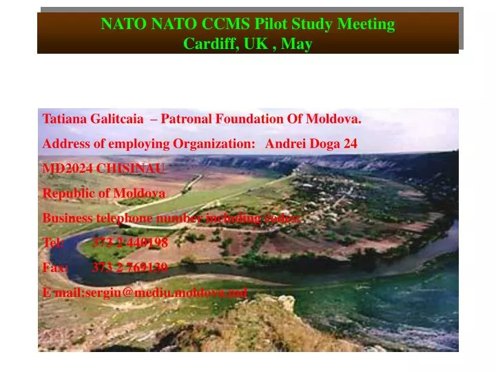 nato nato ccms pilot study meeting cardiff uk may