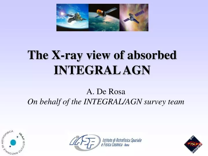 a de rosa on behalf of the integral agn survey team