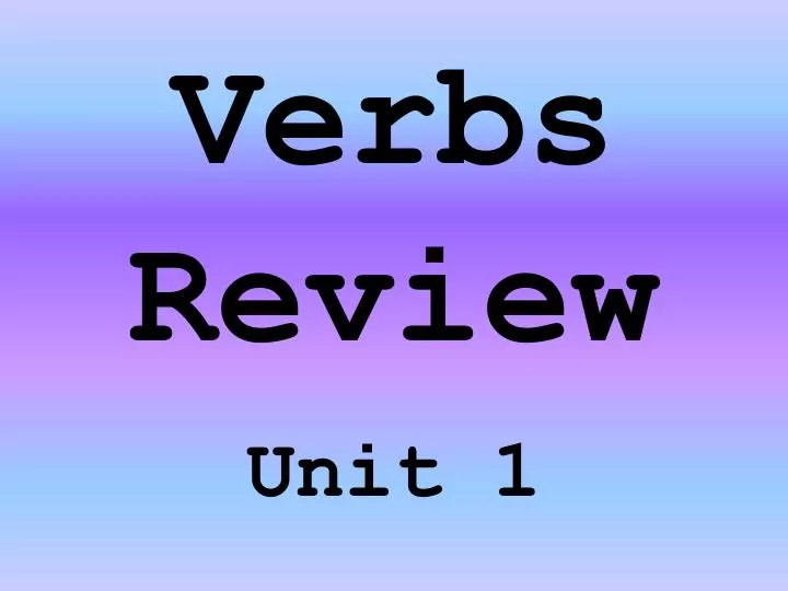 verbs review