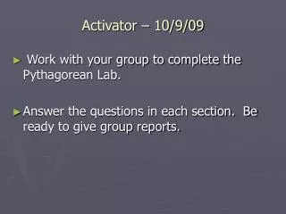 activator 10 9 09