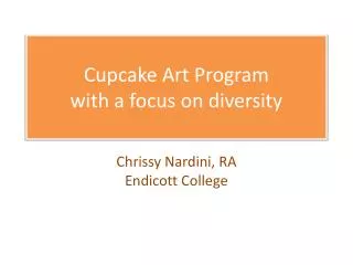 Cupcake Art Program with a focus on diversity