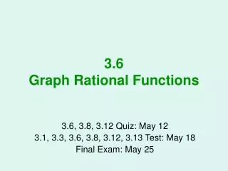 3.6 Graph Rational Functions