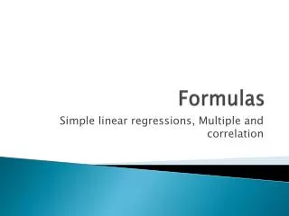 Formulas