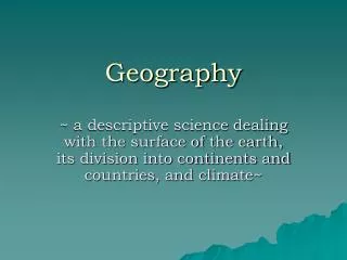 geography