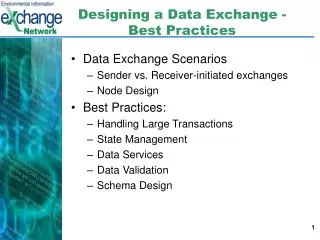 Designing a Data Exchange - Best Practices