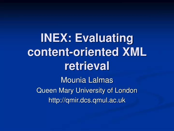 inex evaluating content oriented xml retrieval
