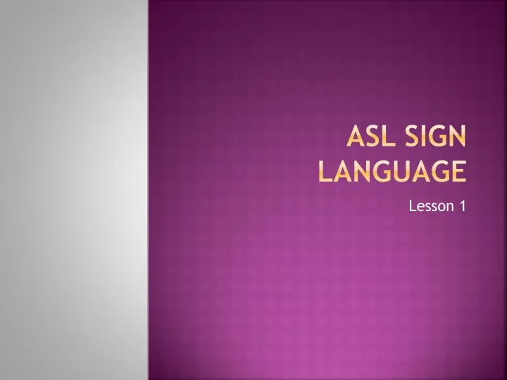 asl sign language