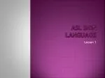 ASL Sign Language - slide 1
