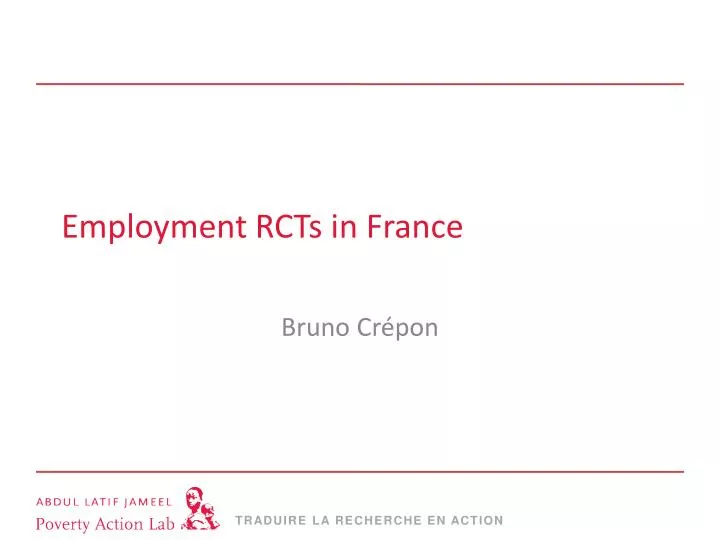 employment rcts in france