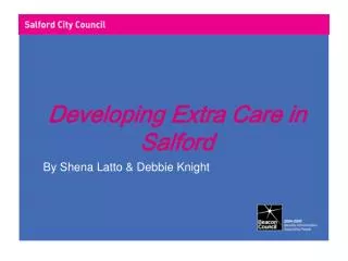 Developing Extra Care in Salford