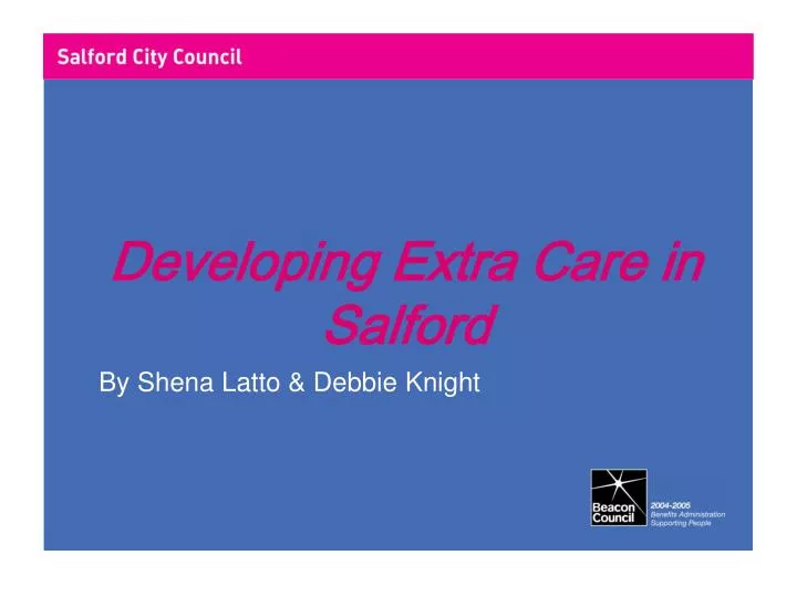 developing extra care in salford