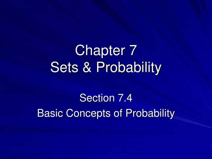 chapter 7 sets probability