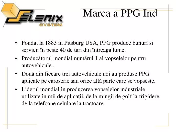 marca a ppg ind