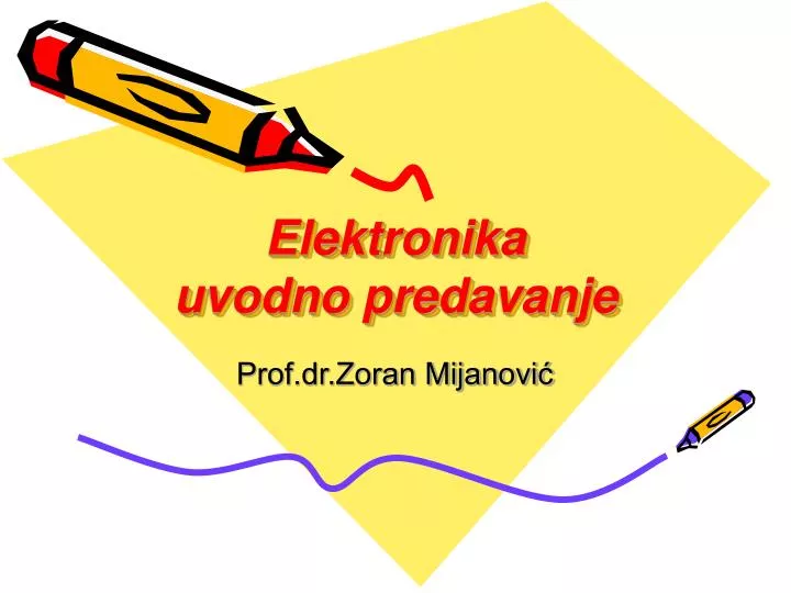 elektronika uvodno predavanje