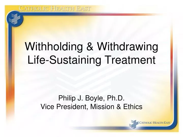 withholding withdrawing life sustaining treatment