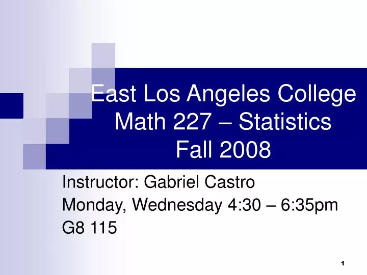 east los angeles college math 227 statistics fall 2008