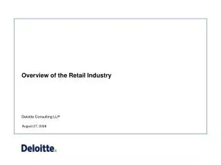 Overview of the Retail Industry