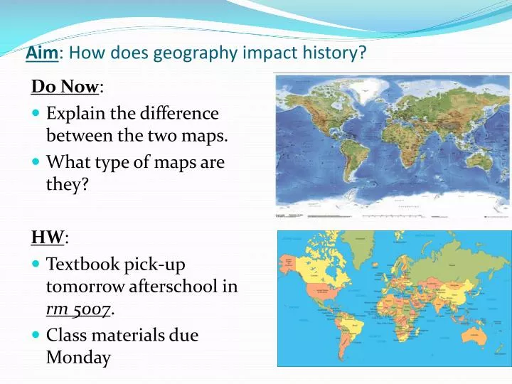 aim how does geography impact history