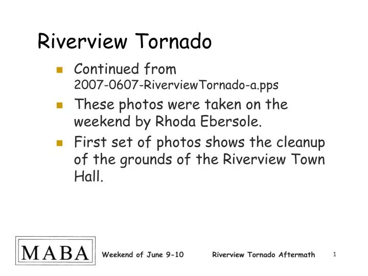 riverview tornado
