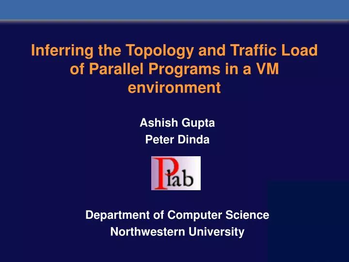 inferring the topology and traffic load of parallel programs in a vm environment